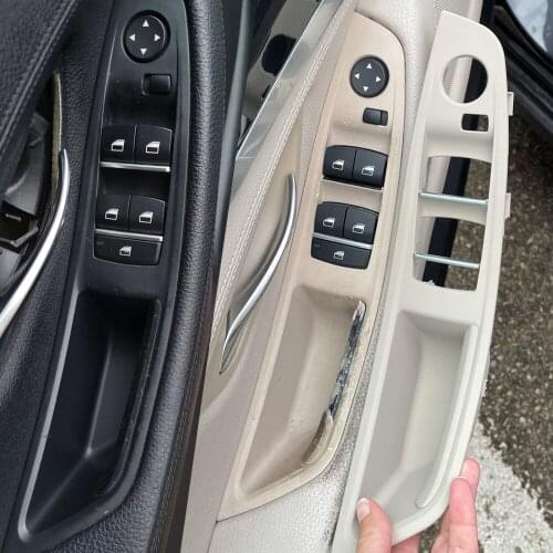 Car Left Hand Drive LHD For BMW 5 series F10 F11 Gray Beige Black Car Interior Inner Door Handle Panel Pull Trim Cover