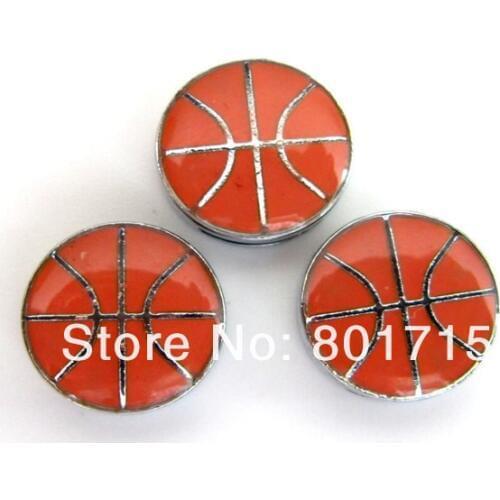 Basketball as gift 8mm slide Charms 100pcs zinc alloy fit wristband petcollar keychain wholesales