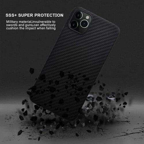 Full Coverage Real Pure Carbon Fiber For Phone Case Iphone11Pro Max Ultra-Thin Anti-Fall Hard Business Cover Aramid Fibre Shell
