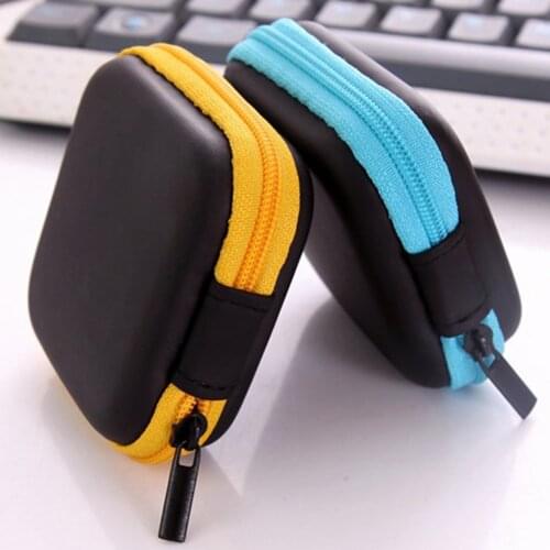 Case Container Coin Headphone Protective Storage Box Colorful Headphone Case Travel Storage Bag For Earphone Data Cable Charger