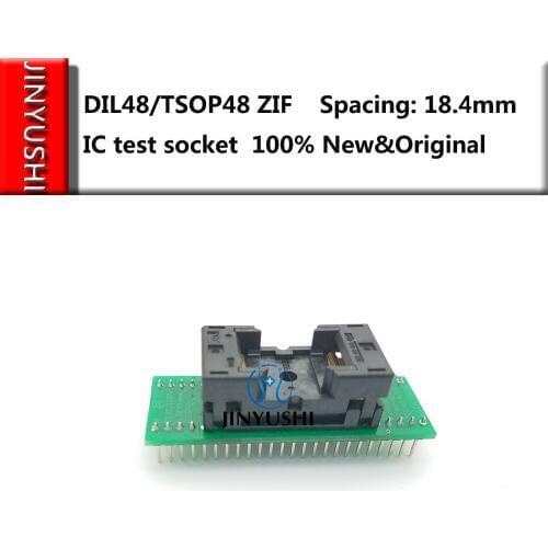 Opentop DIL48/TSOP48 ZIF 18.4mm IC Burning seat Adapter testing seat Test Socket test bench in stock free shipping