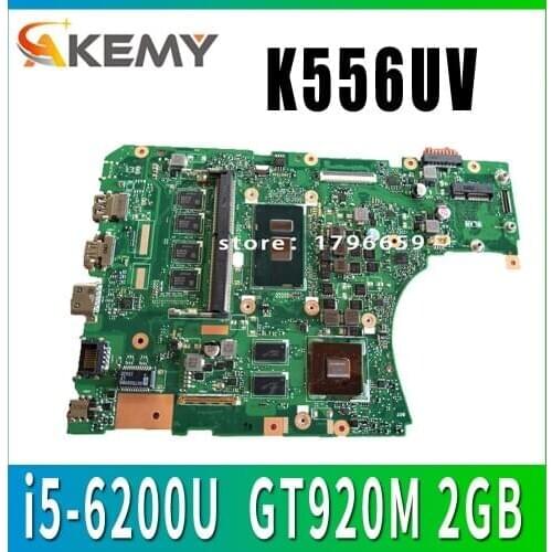 For ASUS For K556U K556UV K556UJ K556UR K556UF K556UQ laptop Motherboard CPU i5-6200U REV:3.0 GeForce 920M 2GB Fully tested
