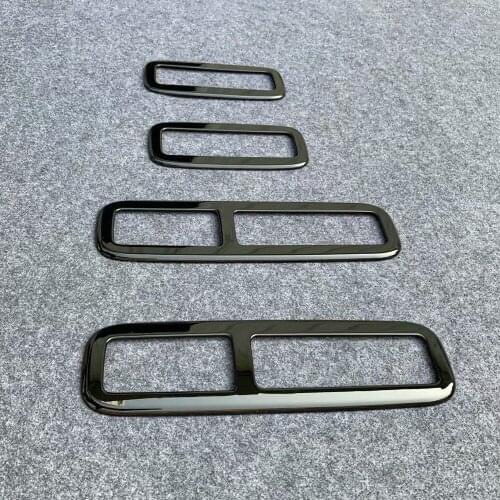 For Mitsubishi Delica 2020 2021 ABS Black Rear Seat Car Air Conditioning Vent Outlet Cover Trim Frame Interior Accessories