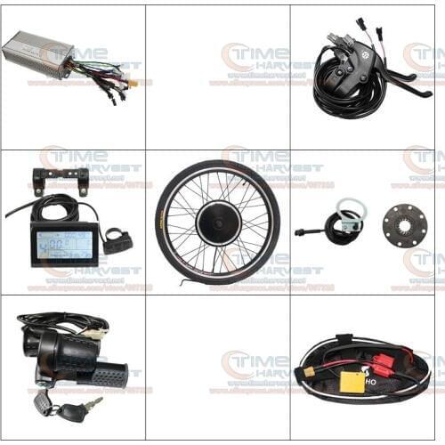 400W 24V DIY Electric mountain bike motor 26" Front Wheel Driving Electric Bicycle Modification Kit With LCD Electric Meters
