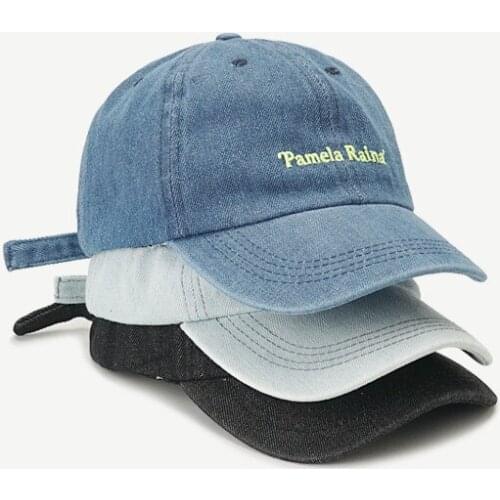 Retro Denim Embroidery Baseball Cap for Men and Women Fashion Soft Top Hats Casual Snapback Hat Summer Sun Cap Dad Hats Unisex