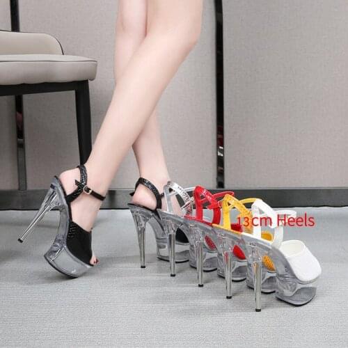 HOKSZVY 2021 Walk Show 13 15 17cm 20cm PU High Heels Stiletto Sexy Waterproof Platform Shoes Super High Female LFD