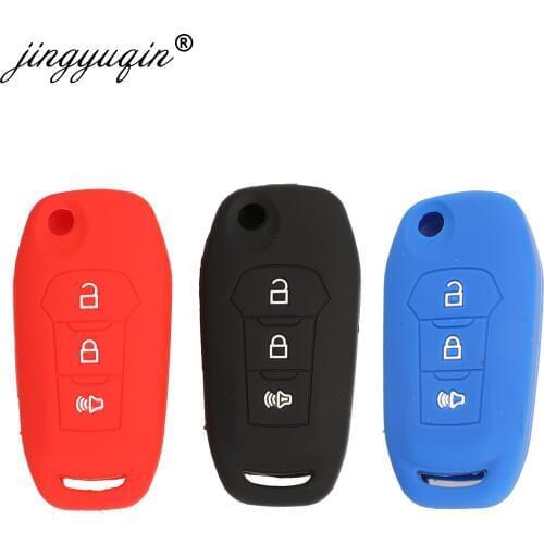 Jingyuqin 30pcs/lot Silicone Protection Car Key Case Cover for Ford Escort Mondeo Everest Ranger Fusion