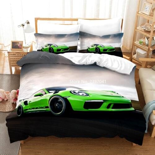 2-3 Pieces Auto Print Comfortable Bedding Set Home Textile Knitwear Single Double Queen King Multi-size Boy Bed Cover Pillowcase