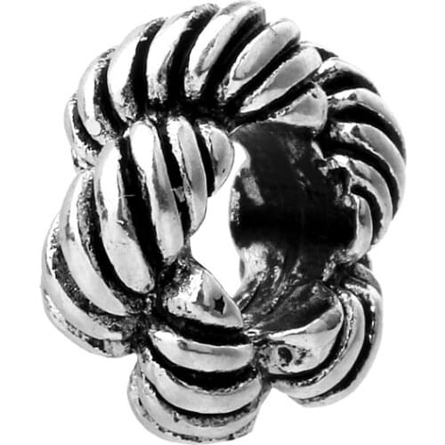 Pretty Twisted Line Flower Design Fit Womens DIY Bracelets Jewelry perles pour la fabrication de bijoux Charm Beads Charms Bead