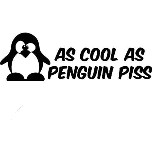 As Cool As Penguin Car Bumper Sticker Funny Drift Jdm 4x4 Vinyl