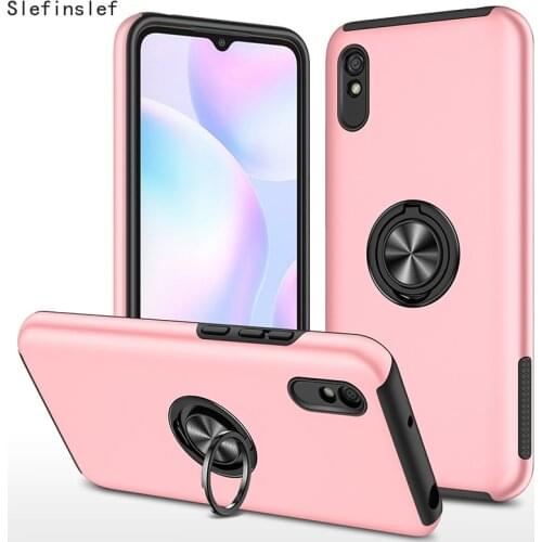 Magnetic Car Holder Metal Phone Ring Stand For Huawei Y7A Y9 2019 Y9A Y8P P30 lite P Smart 2021 Armor Shockproof Case Back Cover