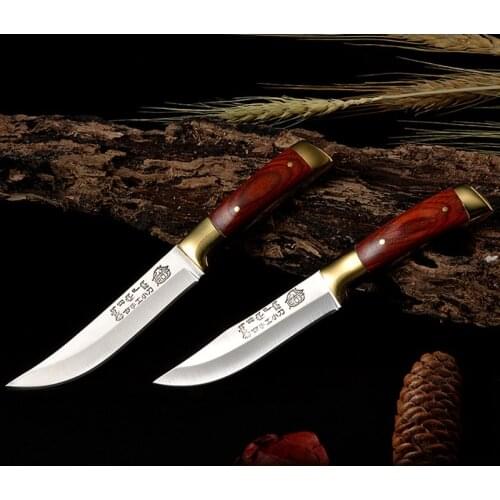 Multifunctional Outdoor Camping Knife High Hardness Knife Manual Barbecue Knife Mongolia Knife Field Self-defense Survival Knife