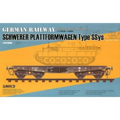 SABRE 35A02 1/35 German Railway Schwerer Plattformwagen Type SSys - Scale Model Kit