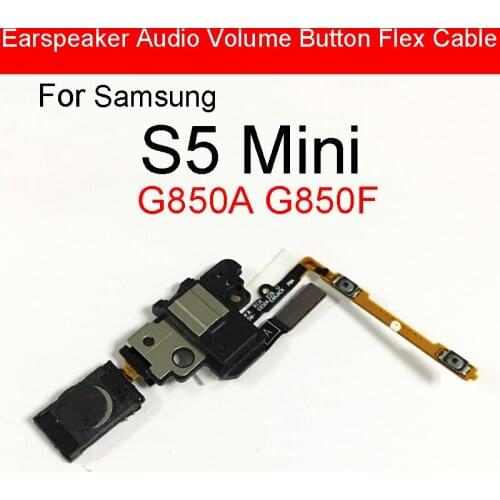 Earpiece Ear Speaker Headphone Audio Jack Volume Button Flex Cable For Samsung Galaxy S5 Mini G850A G850F Replacement Parts