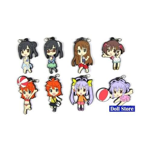 New Arrival Non Non Biyor Keychian rubber mobile anime figure rubber mobile phone charms/key chain/strap D291