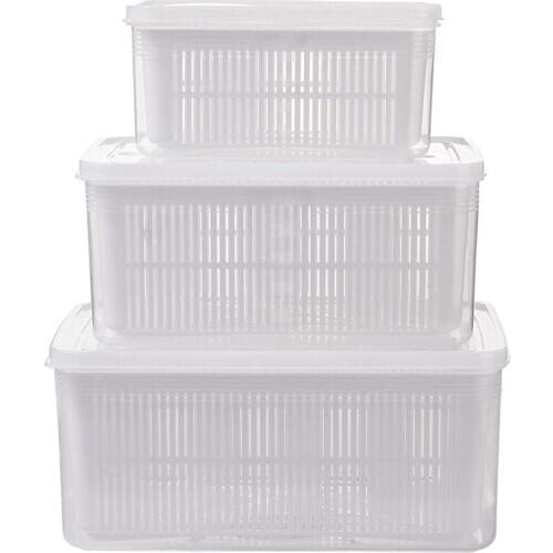 New Refrigerator Organizer Bins - Food Storage Containers - Fruit Storage Containers - Strainers and Colanders Set(3 Pack)