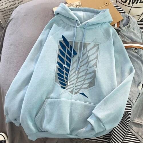 Attack on Titan Anime hoodies Women Fashion sweatshirts with hoodies kawaii Casual girls boys Hooded Loose Hoodi Sweatshirte2021