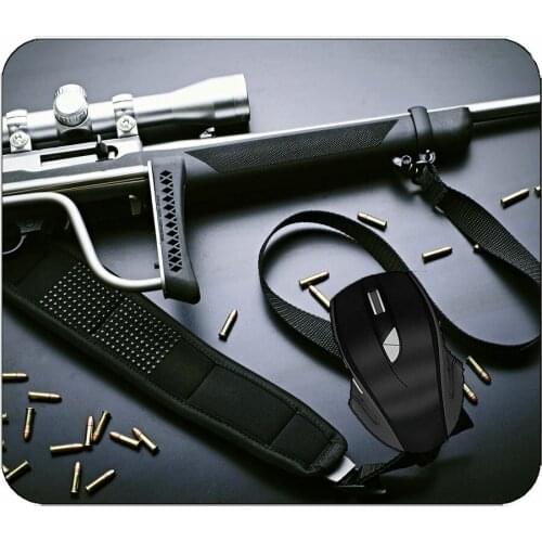 Office Mouse Pad Gun Ruger Rifle Mouse Pad With Stitched Edges