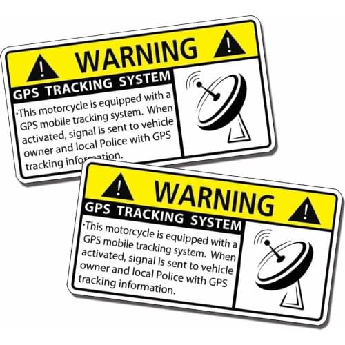 GPS MOTORCYCLE Security Tracking Warning Safety Sticker Decal HD Motor Cycle OEM