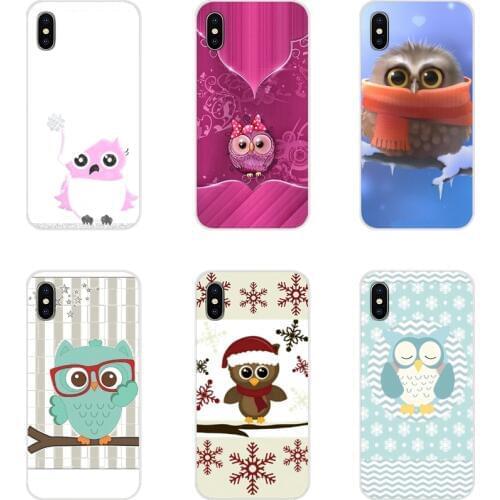 Silicone Phone Cases Covers For Xiaomi Redmi 4A S2 Note 3 3S 4 4X 5 Plus 6 7 6A Pro Pocophone F1 Cute Owl Hearts Lover Christmas