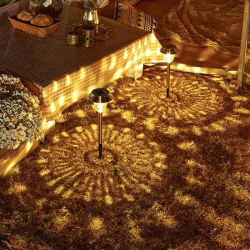 2pcs outdoor waterproof solar lamp stainless steel pole solar powered garden light yard road landscape decoration lights