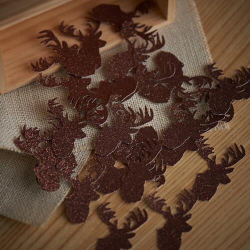 Woodland Party Decoraitons - Deer Head birthday table confettis wedding scatters bridal shower Scrapbooking Embellishment
