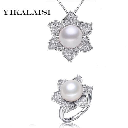 YIKALAISI 2017 100% natural freshwater pearl jewelry for women 925 sterling silver jewelry premium quality goods wedding gifts