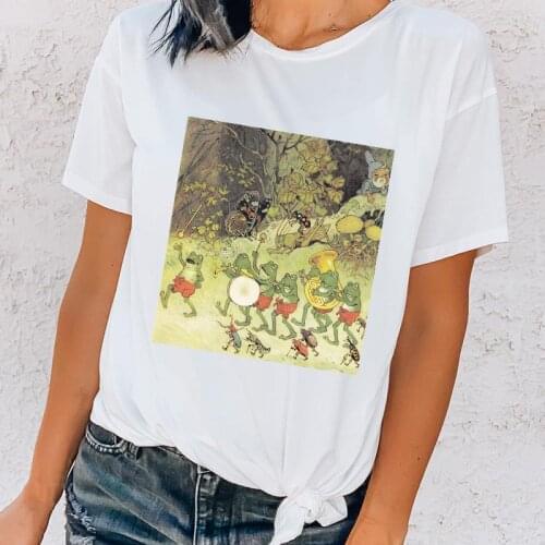 Women T shirt 2021 Summer Cute Cartoon 90s Tee Tshirt femme Graphic White T Shirt Harajuku Casual Fashion Ladies Tee Tops XXXL