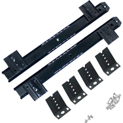 1pair Drawer Slide Rail Crane Long Keyboard Bracket Hardware Hoisting Home Ball Bearing Computer Desk Guide Full Extension