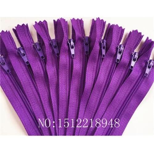 10pcs ( 12 Inch ) 30cm Deep Purple Nylon Coil Zippers Tailor Sewer Craft Crafters &FGDQRS #3 Closed End