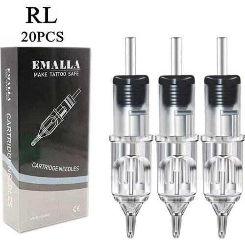 20PCS Tattoo Cartridge Needles New Premium Tattoo Needles Cartridges Round Liner Shader Assorted Needles for Tattoo Machine