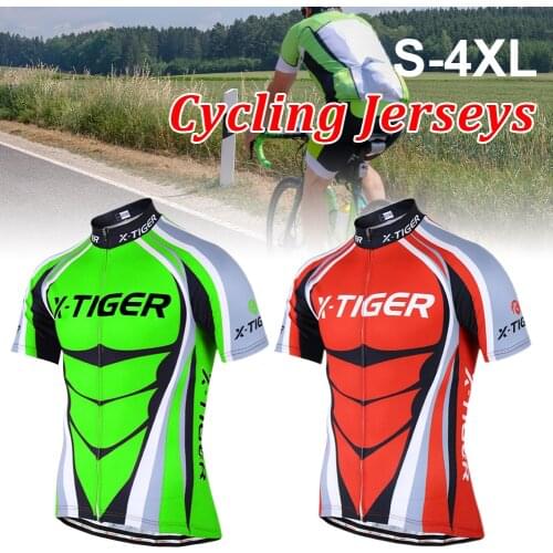 2021 Mens Cycling Jersey Quick-Drying Breathable Short Sleeve Bike Shirts with 3 Back Pockets Riding Clothes MTB Cycling Jersey