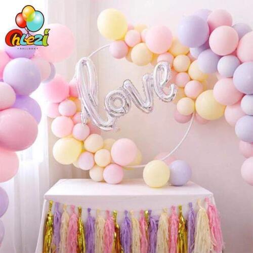 50pcs 10inch 2.3g Macaron Color Latex Balloon Wedding Decoration Balloons Baby Birthday Party Decor Valentines Day Ballons