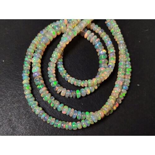 AAAA LOOSE BEADS Opal ROUNDELLE 3.3-4.5mm Wholesale for DIY jewelry necklace 42cm
