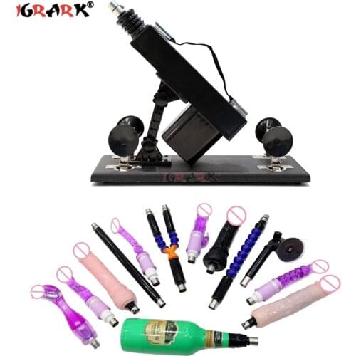 Automatic Powerful Sex Machine for Women and Men Retractable Love Machine Masturbation Pumping Gun with Dildos 13 Accessories