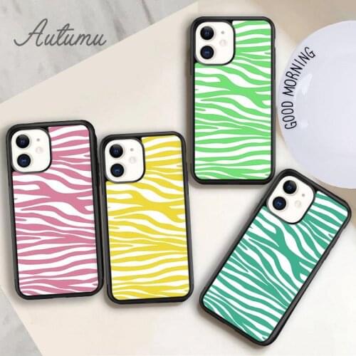 Zebra animal print Phone Case for iPhone 11 12 Pro Max mini X XR XS SE 2020 5 6S 7 8 Plus Samsung Galaxy S8 S9 S10 Cover shell
