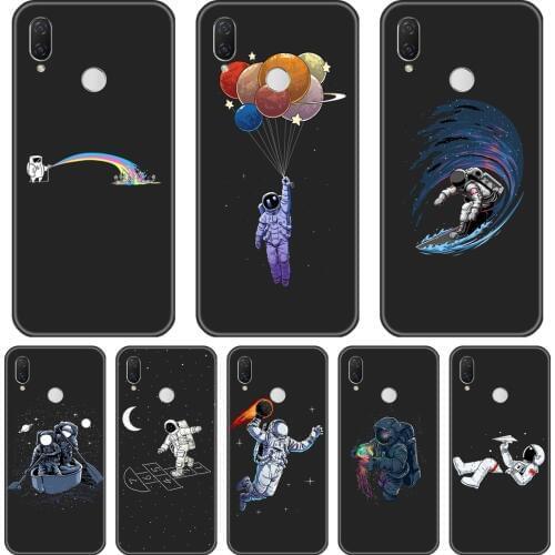Back Cover For Huawei Nova 2i 3 3I 3E 2 Lite Plus 4 4E 5 Astronaut Space Silicone Phone Case For Huawei Nova Smart Lite 2017