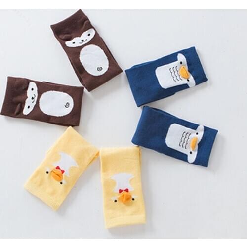 Kids Non-slip Cute Soft Cotton Kawaii Girls Boys Sock Duck Penguin Catoon Pattern Socks Baby Long Socks