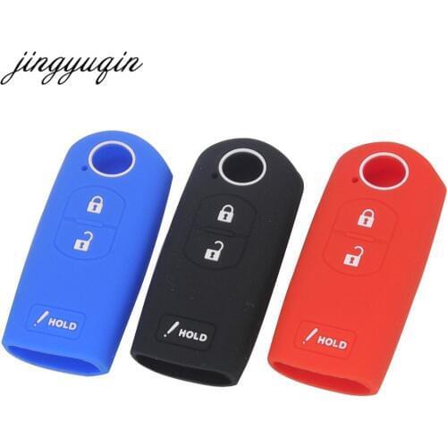 Jingyuqin 30pcs/lot Silicone 3 Button Remote Key Fob Keyless Cover Case For Mazda 3 CX-5 CX-7 CX-9