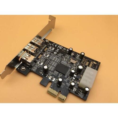 1394 Capture Card TI2213 Chipset PCI-E to 2-port 1394B + 1394A Cards HD DV Video Capture Card FireWire 800 Free Drive with Cable