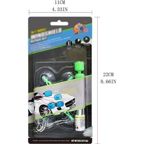 Windshield Car Window Glass Crack Repair Glue Kit Quick Fix DIY Car Windscreen Recovery DIY Tool Bullseye Rock Chip