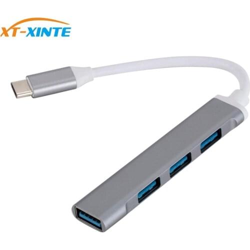 XT-XINTE USB C HUB 3.0 Type C 3.1 4 Port HUB Multi Splitter Adapter OTG For Macbook Pro 13 15 Air Pro PC Computer Accessories