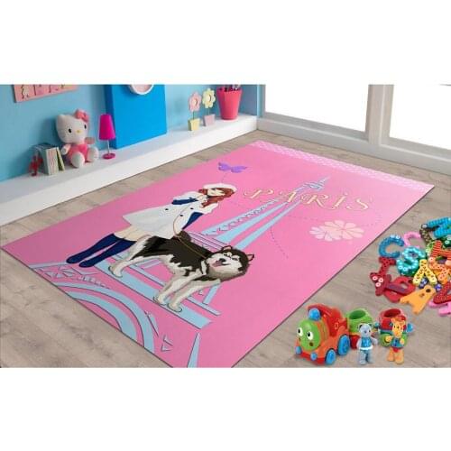 Paris Patterned Carpet ,Non Slip Floor Carpet,Teens Carpet,Turkish Rug