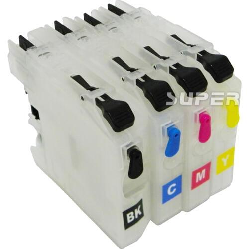 LC103 Refillable ink Cartridges empty short type for brother J475DW J870DW J875DW printer with ARC chips on high quality
