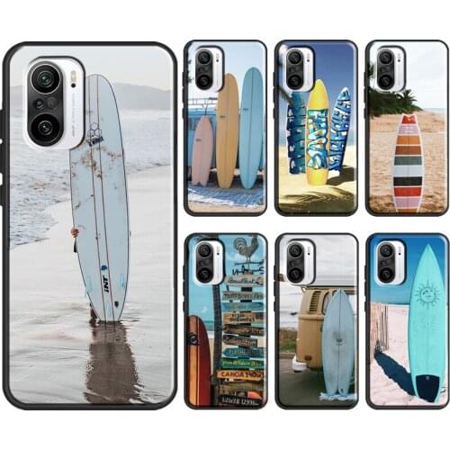 Summer beach surfboard surfing For POCO X3 M3 F1 F2 Pro Case For Xiaomi Mi 11 8 9 9T 10T Pro A1 A2 Mi Note 10 Lite Cover