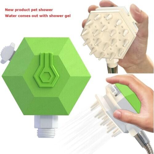 Multi-purpose Pets Shower Bath Brush Attachment Dogs Cats Combing Shower Sprayer Bathing Tool