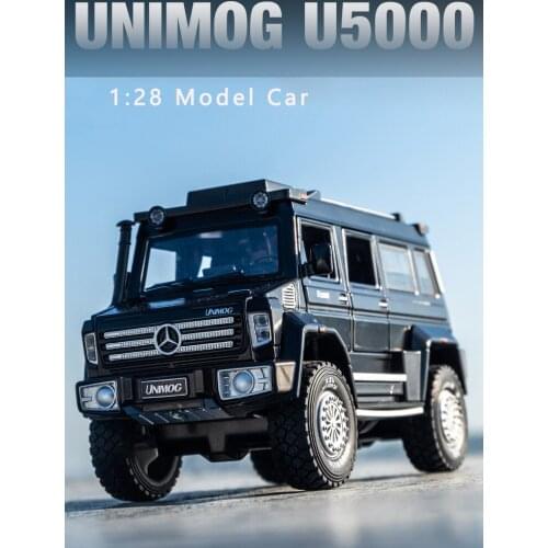 1:28 Mercedes-Benz Unimog Alloy Car Model Childrens Gift Metal Simulation Car Model With Shock Absorption Off-Road Boy Toy Car