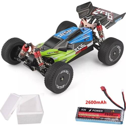 Wltoys 144001 1/14 2.4G 4WD High Speed Racing RC Car Vehicle Models 60km/h upgrade battery 7.4V 2600mAh