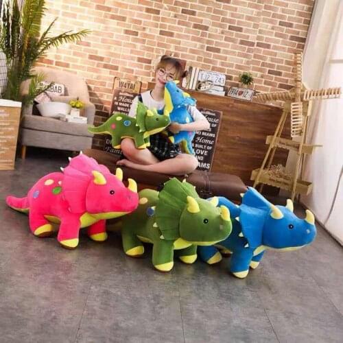 Stuffed Toy Creative Plush Soft Triceratops Stegosaurus Plush Toy Dinosaur Doll Stuffed Toy Kids Dinosaurs Toy Birthday Gifts