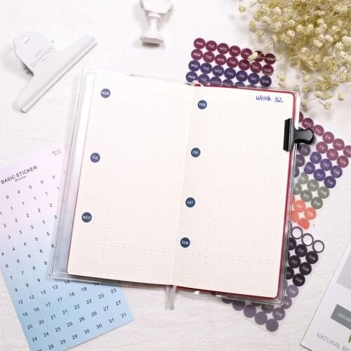 Retro Morandi Color label stickers Notebook and Journals Weekly Decorative Stickers Weeks Planner Index Sticker Stationery